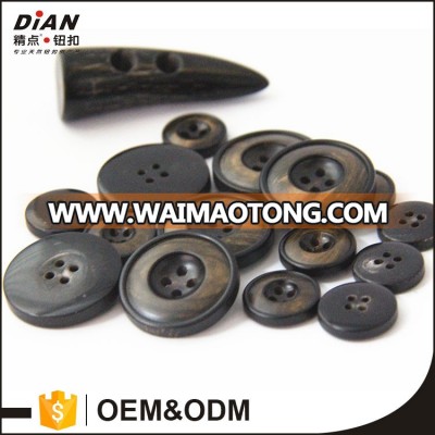 DIAN 15mm genuine horn buttons laser brown buttons 18L,24L, 28L 32L