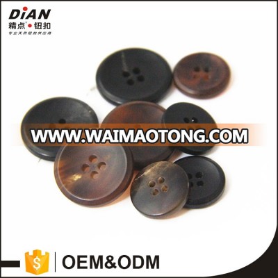 DIAN Set of Classic Black & Brown Genuine Buffalo Horn Buttons Suits