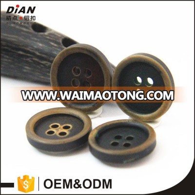 DIAN Custom Natural 4-hole Horn Button Burnt Effect And Dyed colors