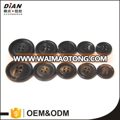 DIAN 1-1/4" Black and Brown Tailored Premium HORN BUTTONS SET for Dress and Coats 5 sizes