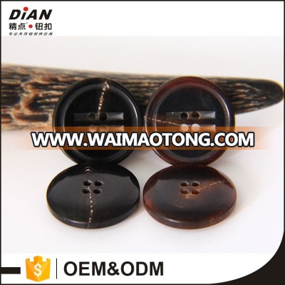 DIAN Round Shape 4 hole with equal line custom shirt button horn button