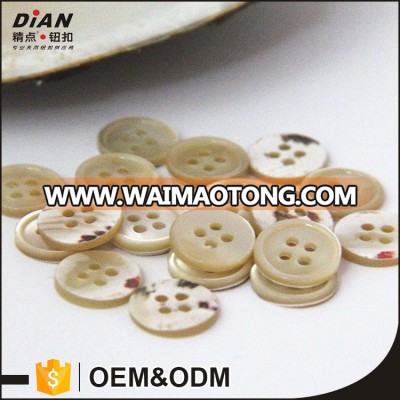 DIAN 4 hole flat trocas shell button brown shell button