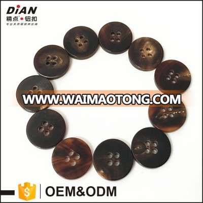 DIAN, Brown Customize Size Real Horn Buttons, Men's Business Suit Horn Buttons