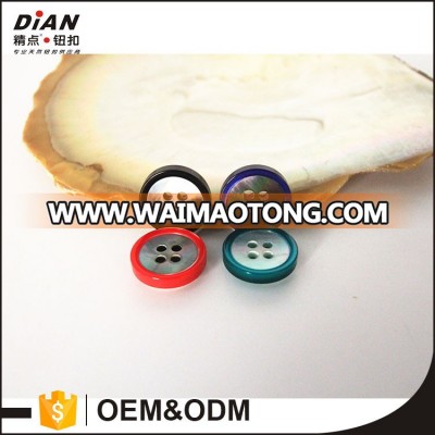 DIAN Natural 4 holes colorful fashion shirt buttons for garments resin shell combination buttons