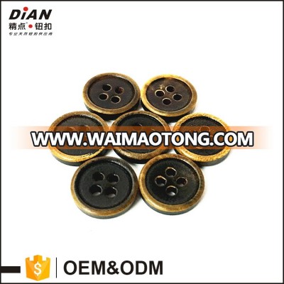 DIAN ,11.5mm buttons horn with golden rim for baby sweaters, coat & blazer horn button