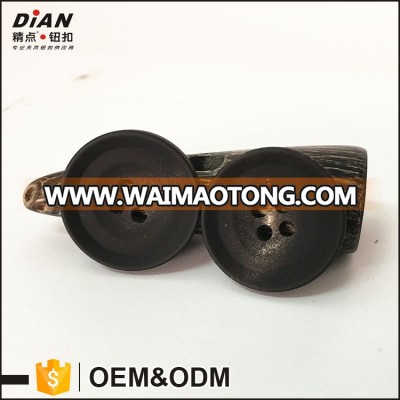 DIAN, 32L Fancy Four Holes Horn Buttons With Rubber For Garment